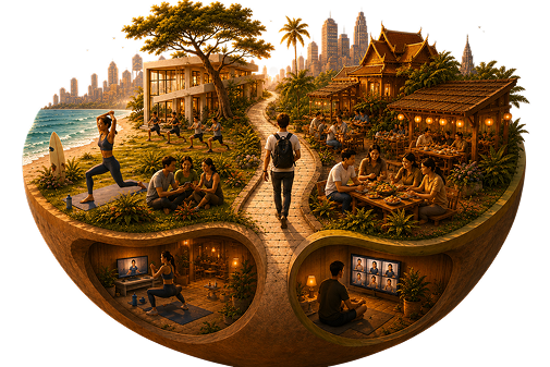 Digital sport and culture illustration